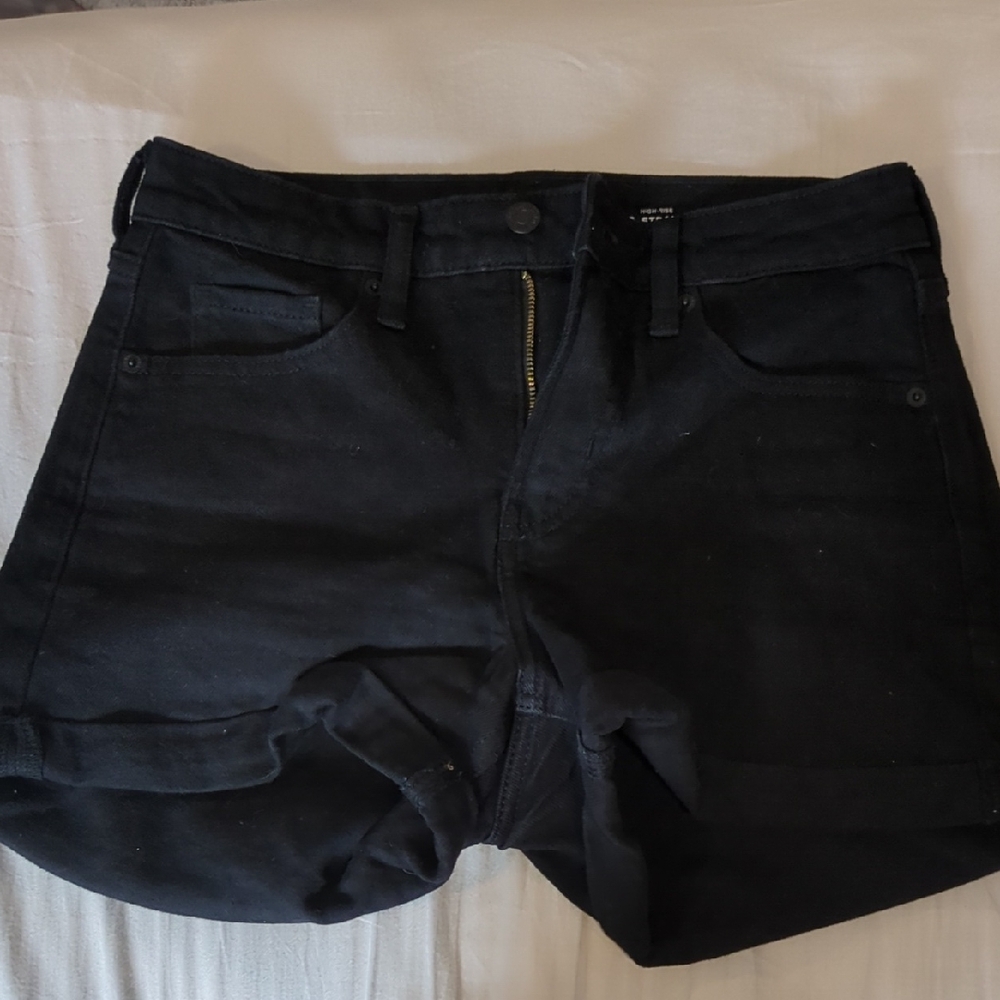 Black Denim Shorts